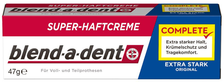 Blend-a-dent COMPLETE ORIGINAL Super-Haftcreme, 3er Pack (3 x 47 g) Extra stark, Extra stark