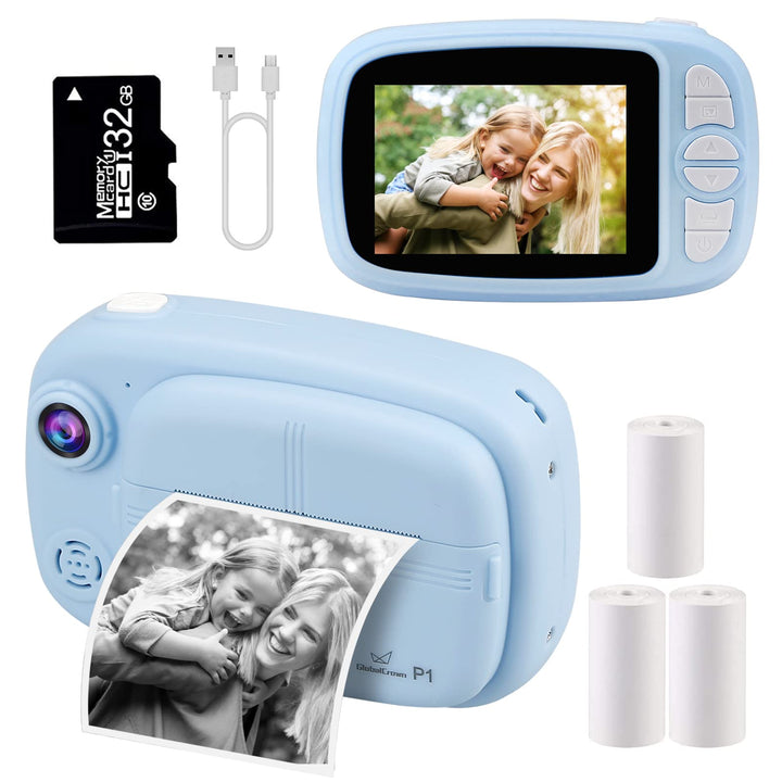Sofortbildkamera Kinder,Digitalkamera kinderkamera fotoapparat Kamera Geschenke für 3-12 Jahre Junge