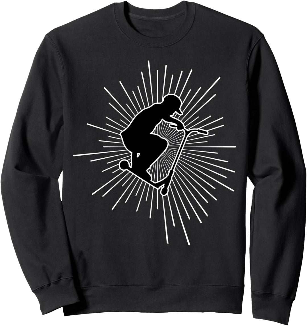 Stunt Scooter Motiv für Skater und Jungen Scooter Sweatshirt