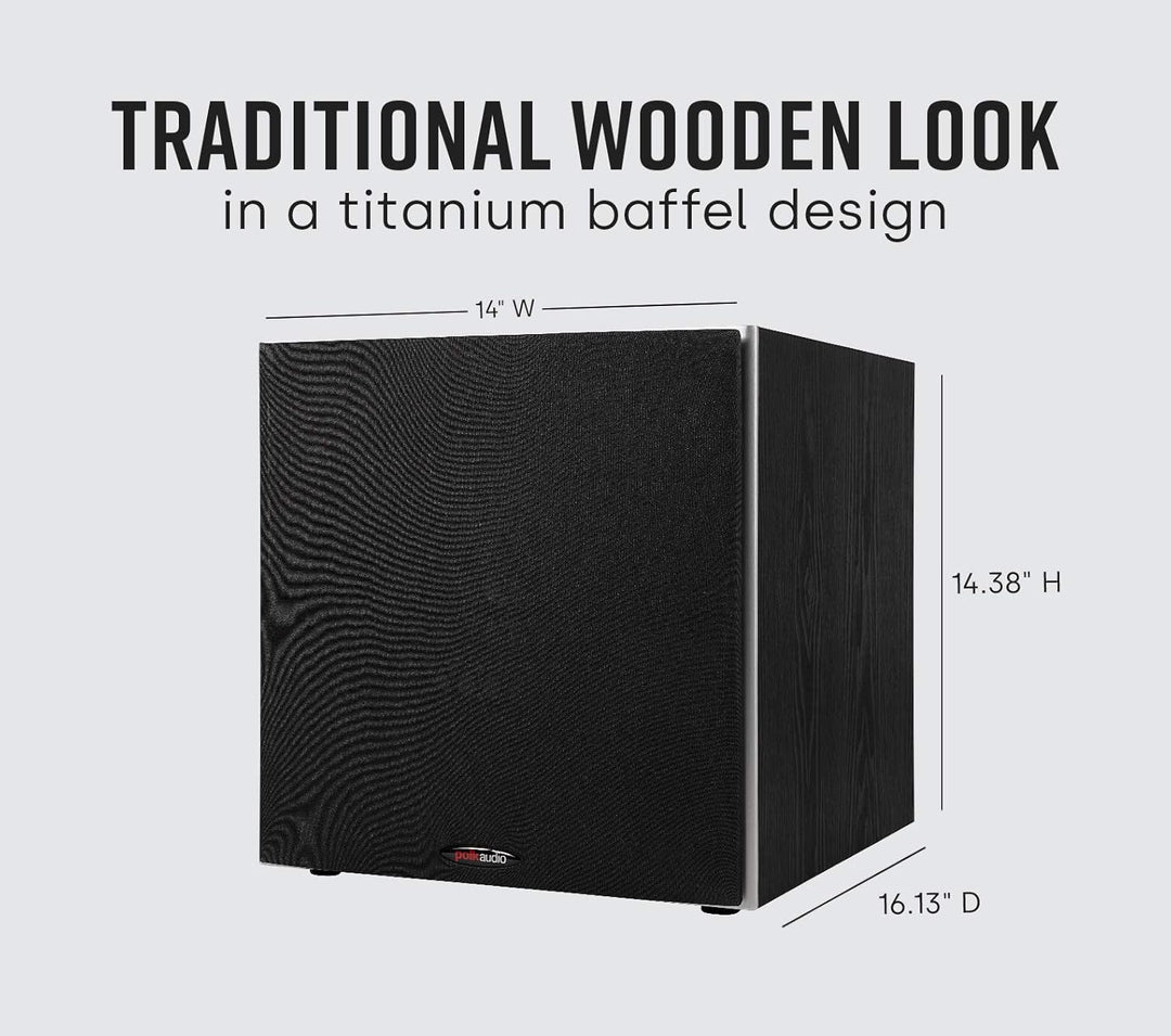 Polk Audio PSW10 Active Subwoofer (50 W, aktiver Subwoofer, 35-200 Hz, 100 W, 25,4 cm, 25,4 cm (10 Z