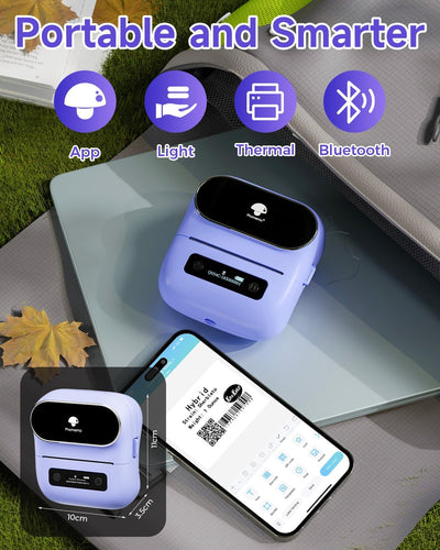 Phomemo M220 Etikettendrucker, Bluetooth Thermo Etikettendrucker für Barcode, Adresse, Haus, Versand