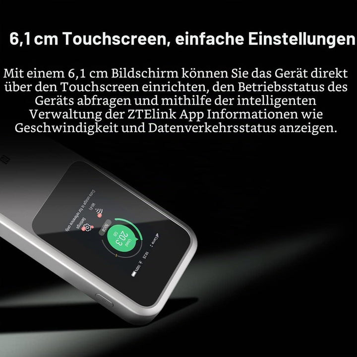 ZTE MU5120 - der leistungsstärkste tragbare 5G WiFi Hotspot, riesiger 1000mAh Akku, 18W Rückladung,