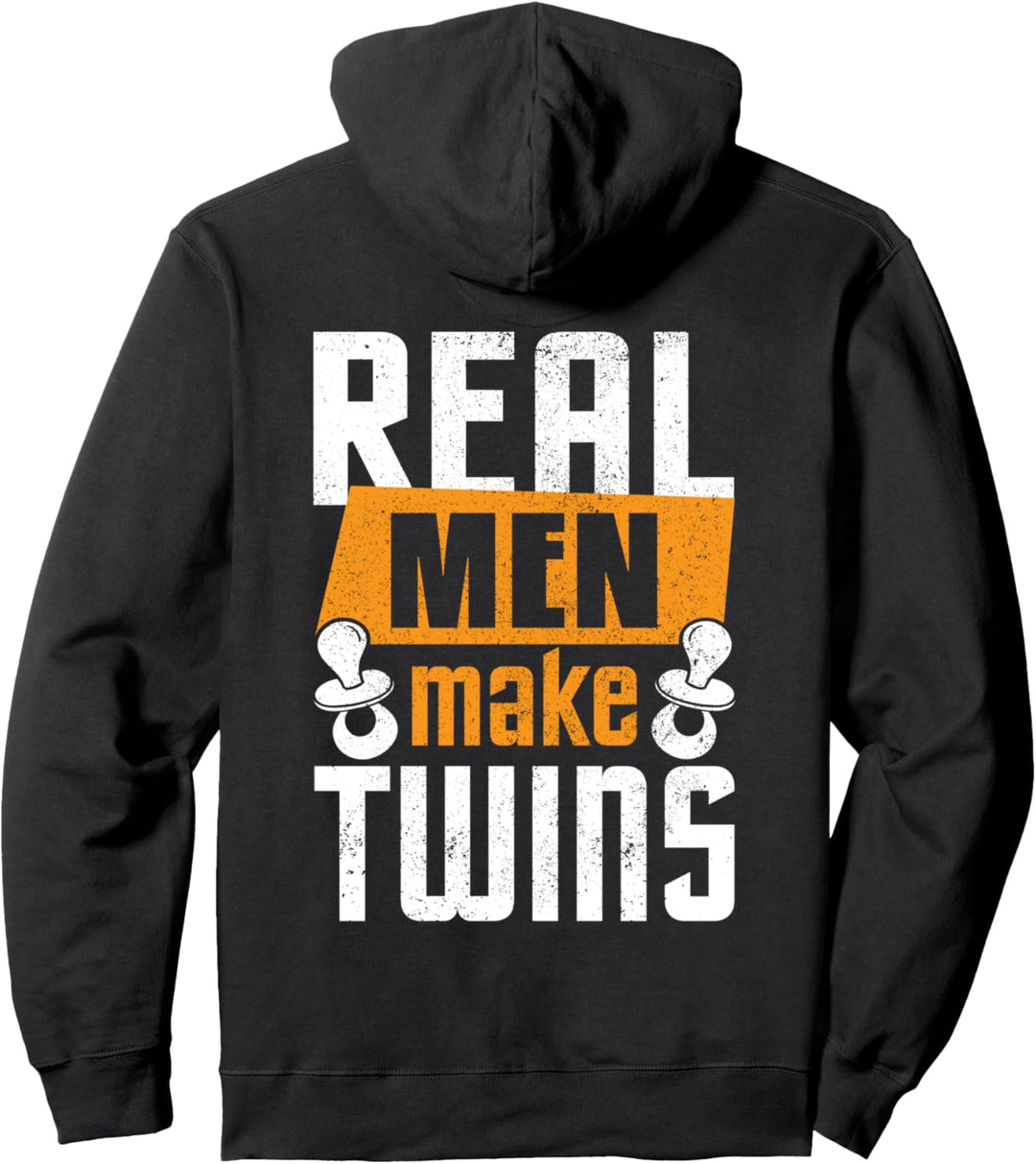 Echte Männer machen Zwillinge Papa Vater Baby Zwilling Fun Pullover Hoodie