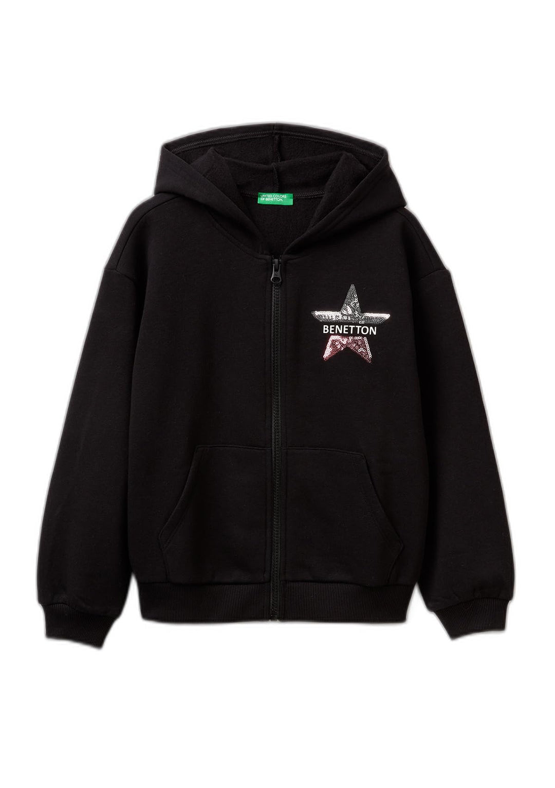United Colors of Benetton Unisex Kinder Giacca C/CAPP M/L 39m2c505o Strickjacke 130 Schwarz, 130 Sch