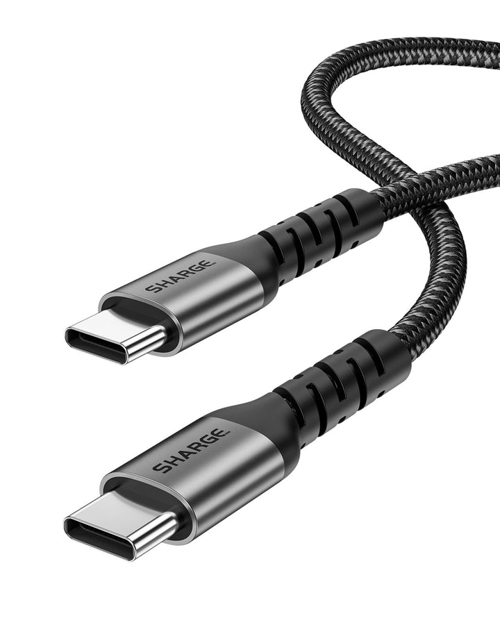 sharge 240W USB-C-Schnellladekabel, 1,5m Geflochtenes USB-C PD3.1, Extrem Langlebig für MacBook Pro,