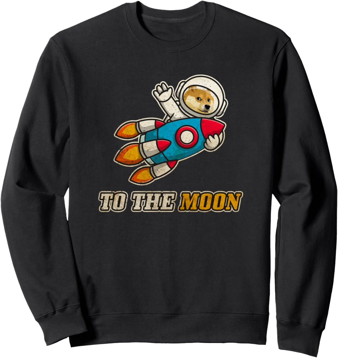 Dogecoin To The Moon - Episches Doge Coin Crypto Meme Sweatshirt