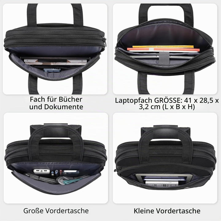 MATEIN Laptoptasche 17,3 Zoll, Gross Laptop Tasche 17 Zoll Aktentasche Herren Wasserdicht Arbeitstas