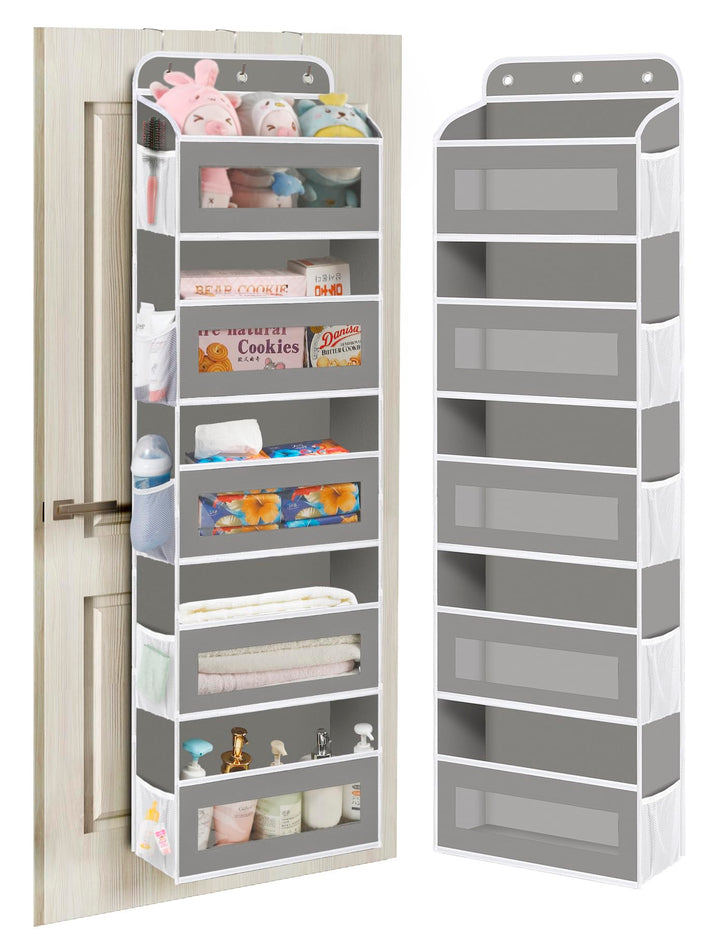 KYEVIS Over The Door Organizer Storage 2 Pack, 5 Shelves Door Organizer Hanging with 10 Mesh Pockets