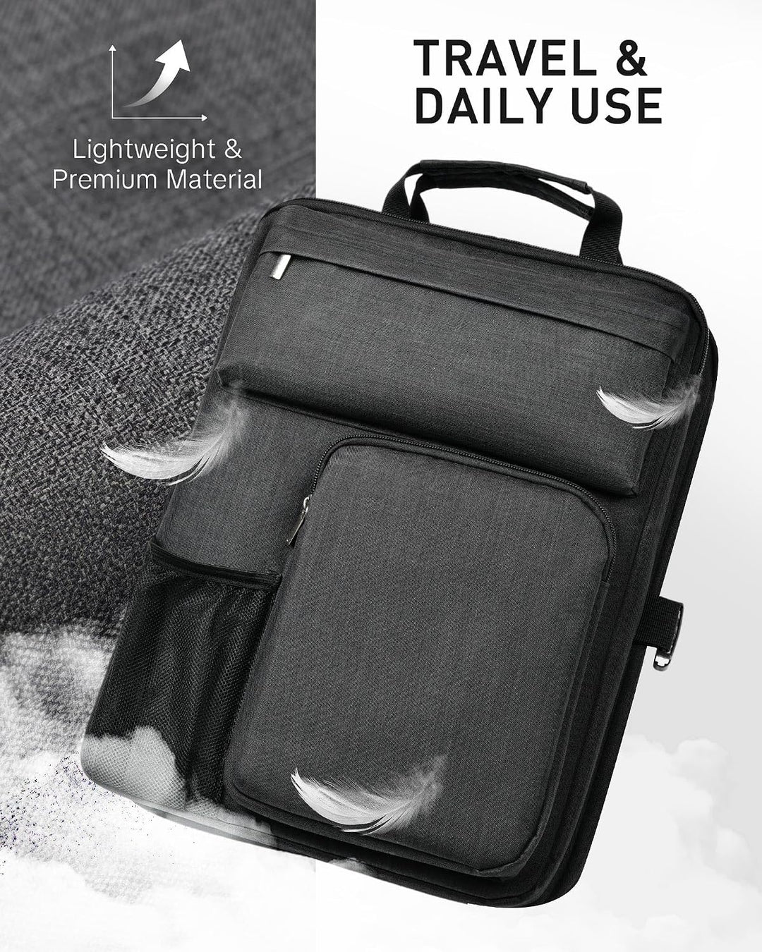 BS-VOG Über-Koffer-Organizer für Handgepäcktasche mit Getränkehalter | Packing Cubes für Koffer, ver