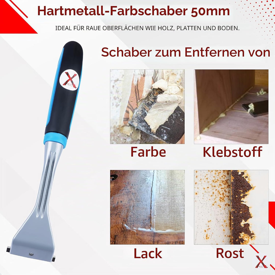Farbschaber 50mm mit Hartmetallklingen Ergonomisches Design ersetzen Bahco 650 Hergestellt von Xcali