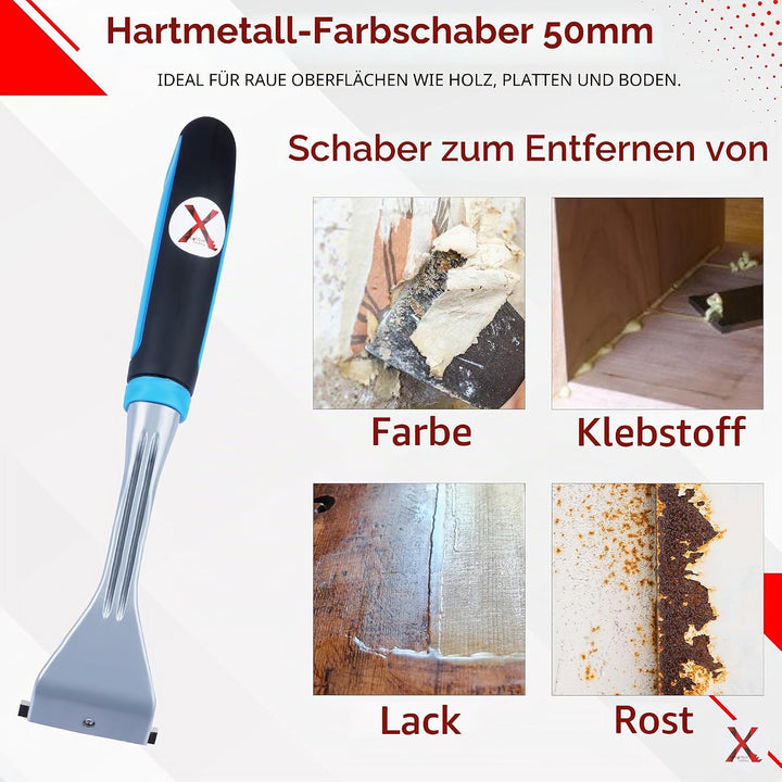 Farbschaber 50mm mit Hartmetallklingen Ergonomisches Design ersetzen Bahco 650 Hergestellt von Xcali
