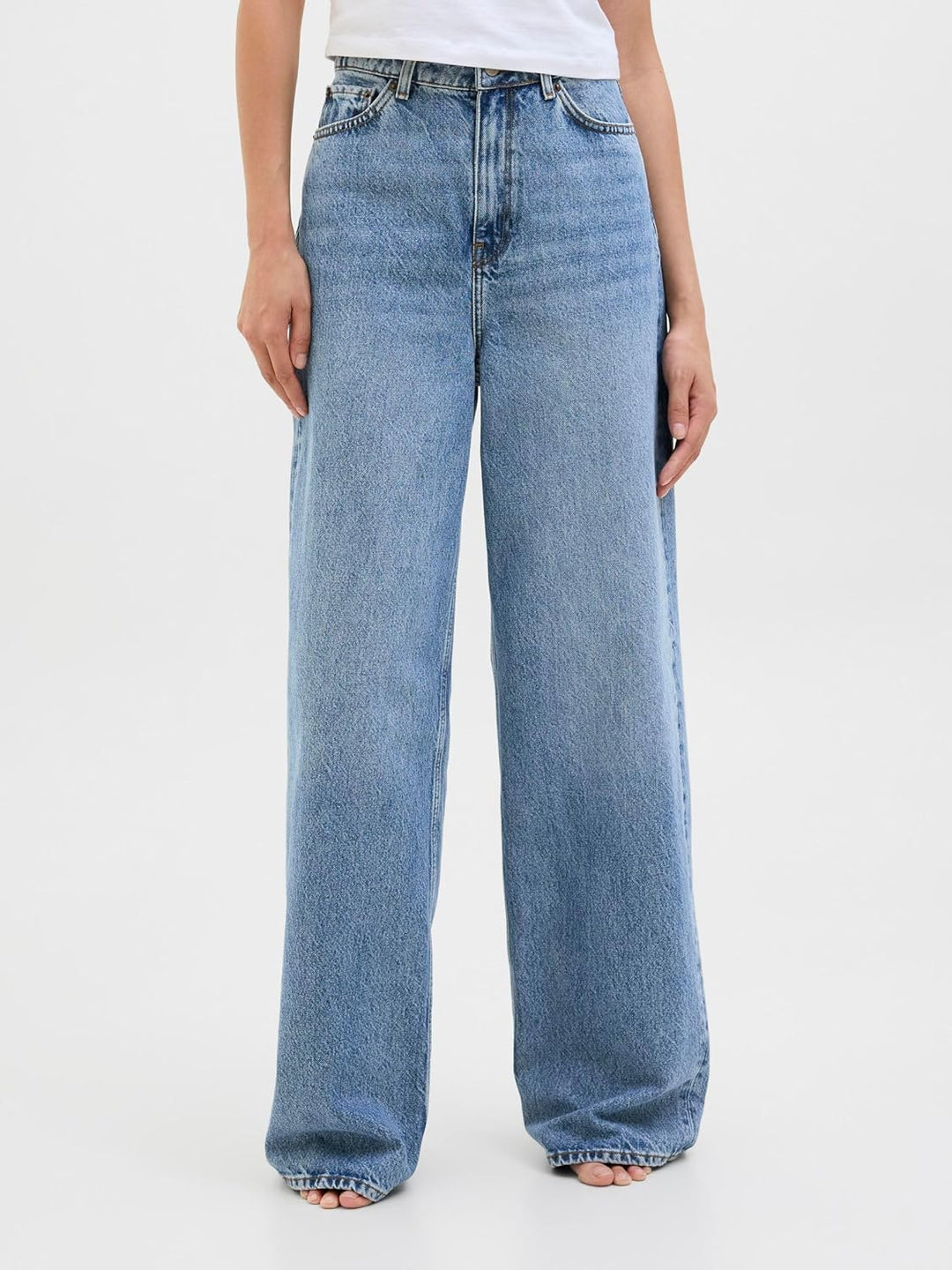 JJXX Female Wide fit Jeans JXTOKYO Wide HW CR6013 LN 24W / 30L Light Blue Denim, 24W / 30L Light Blu