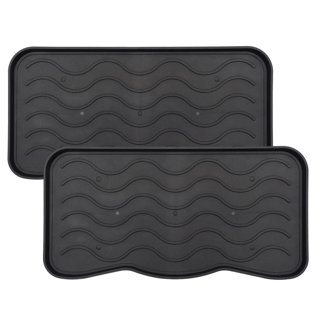 Set Schuhabtropfschale Schuhmatte wasserdichte, pflegeleicht, Kunststoffmatte schützt Böden Schuhabl