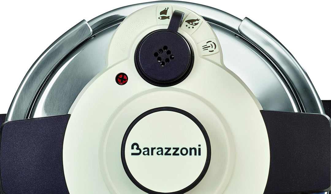 Barazzoni Facile Schnellkochtopf Easy Dual System einfach, Fassungsvermögen 4,5 l, Ø 22 cm, Edelstah