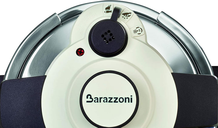 Barazzoni Facile Schnellkochtopf Easy Dual System einfach, Fassungsvermögen 4,5 l, Ø 22 cm, Edelstah