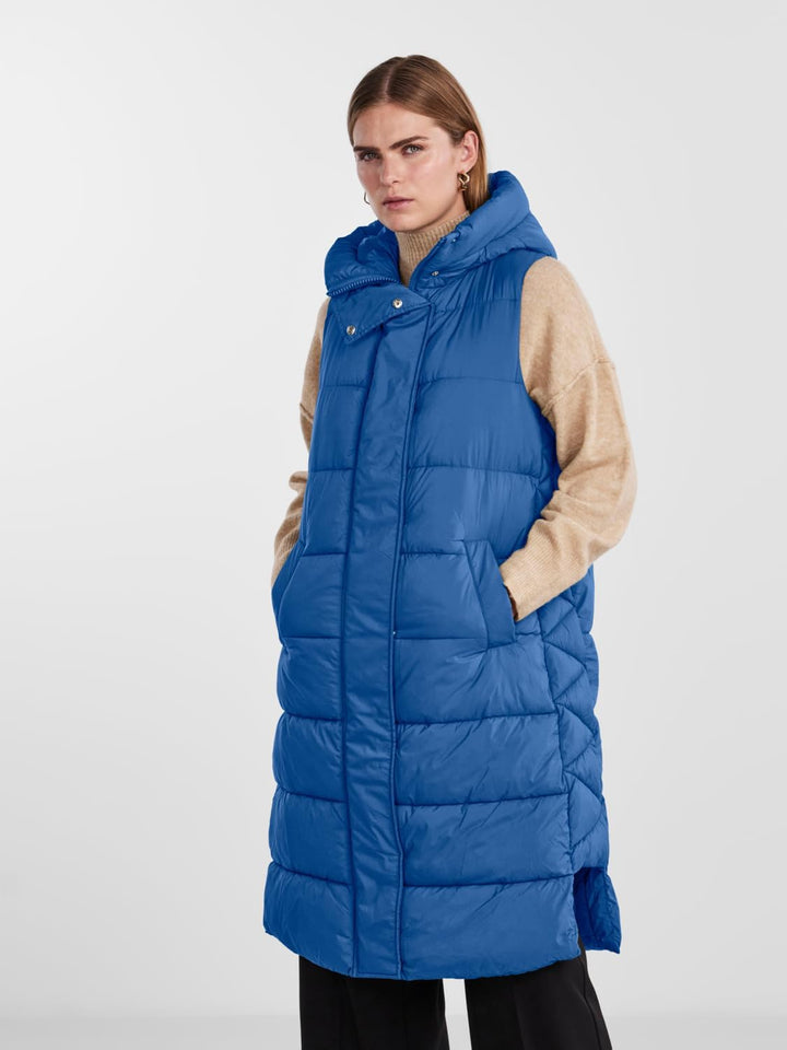 YAS Damen Yasliro Padded Vest S. Noos Weste, Federal Blue