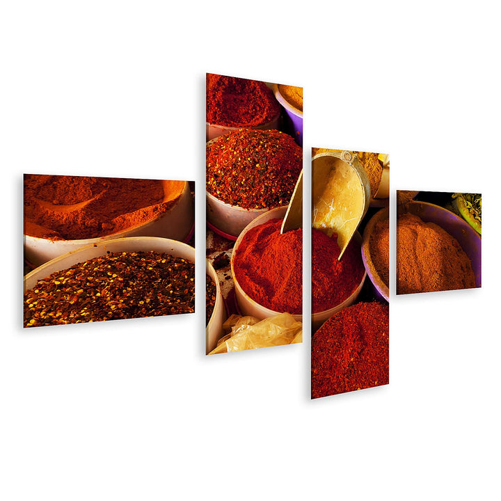 islandburner Bild auf Leinwand Orientalische Gewürzen In Schalen Bilder Wandbilder Poster Leinwand 1