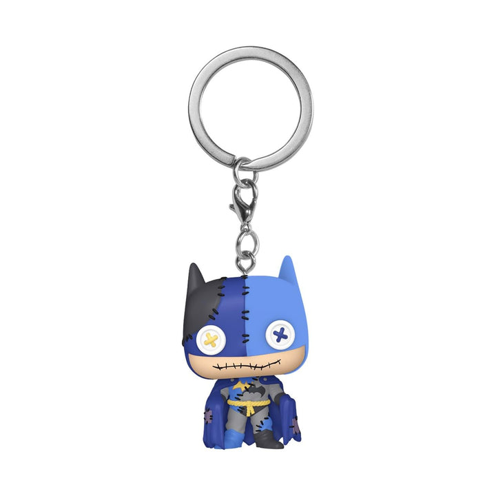 Funko Pop! Keychain: Patchwork - Batman - DC Comics - Neuartiger Schlüsselanhänger - Vinyl-Minifigu