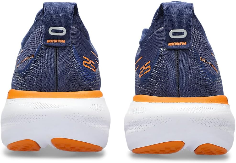 ASICS Nimbus 25 Strassenlaufschuhe für Männer Grün Fluoreszierend 42.5 EU Blauorange, 42.5 EU Blauor