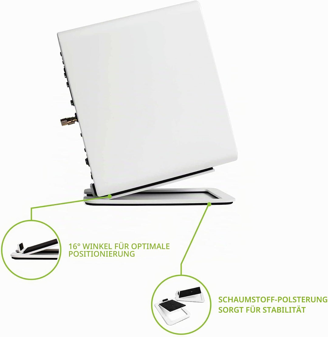 Kanto-S4 Desktop Lautsprecher-Ständer für mittlere Lautsprecher White, White