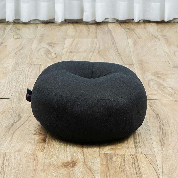 Leewadee Meditationsset Yogaset aus Meditationskissen Zafu und Kleiner rollbarer Sitzmatte Zabuton Ö