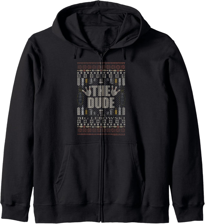 The Big Lebowski The Dude Ugly Christmas Sweater Kapuzenjacke