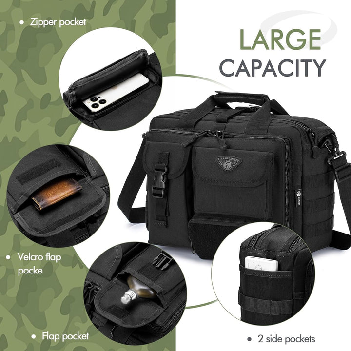 BAGZY Multifunktional Taktische Tasche, Herren Militär Tasche Umhängetasche Arbeitstasche 14/15.6/17
