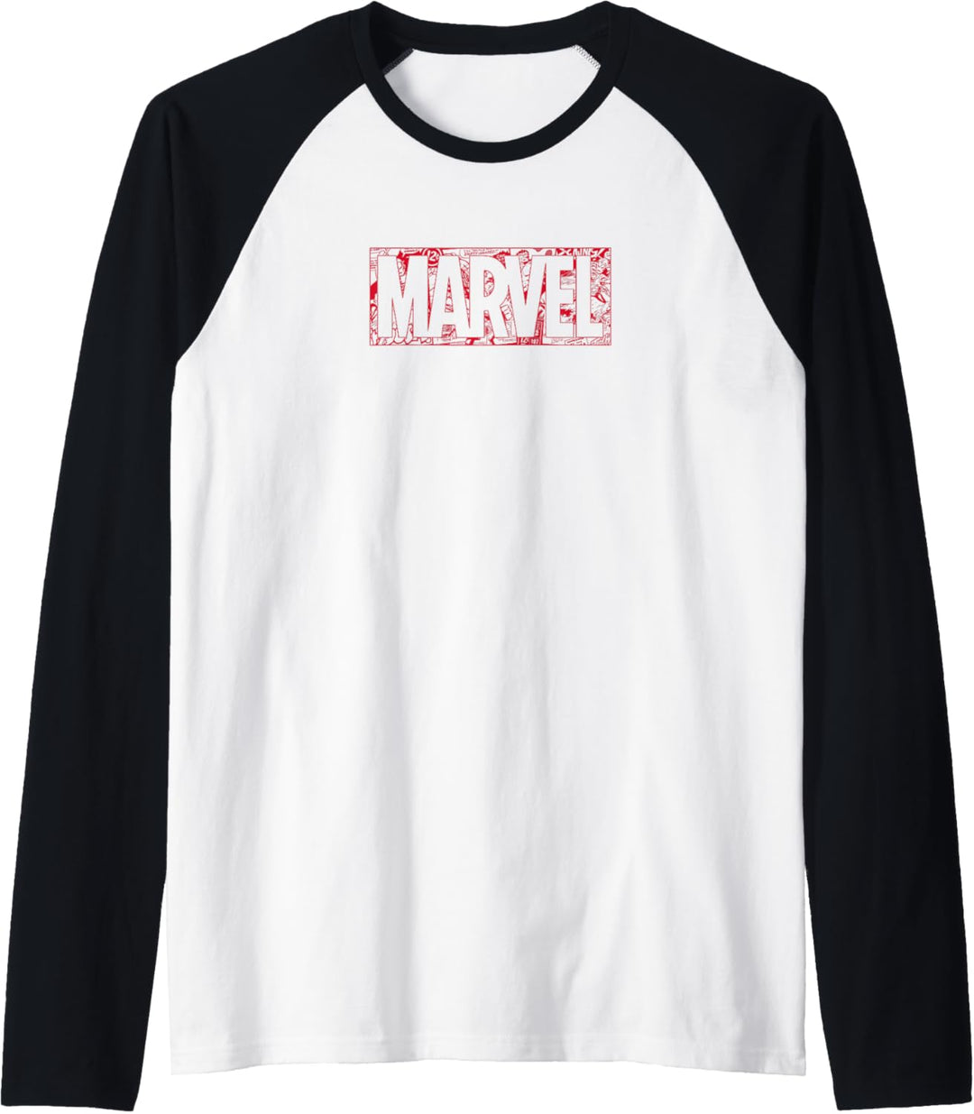 Marvel Comic Logo Red Raglan