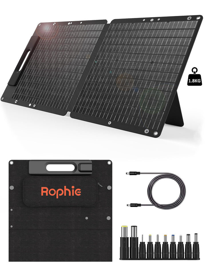 Rophie 60W Solarpanel Faltbare, Tragbarer Solar Panel TragbarerMonokristalline Flexible mit USB/type