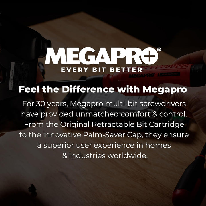 Megapro 151TP 15-in-1-Treiber, manipulationssicher, Rot/Schwarz Rot / Schwarz, Rot / Schwarz