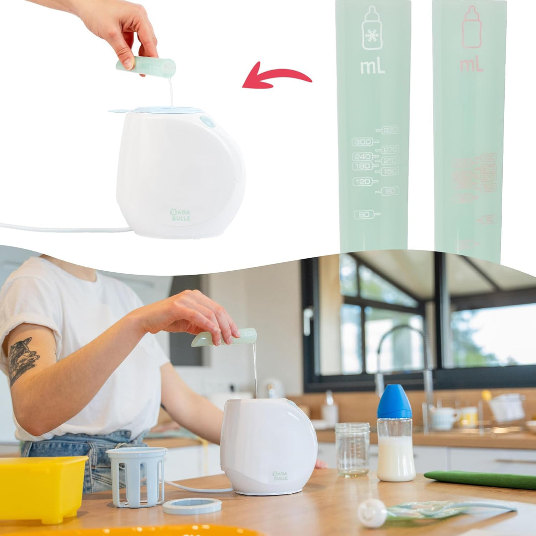 Badabulle Flaschenwärmer Easy+ - schonendes Erwärmen von Babyflaschen & -gläschen - automatische Abs