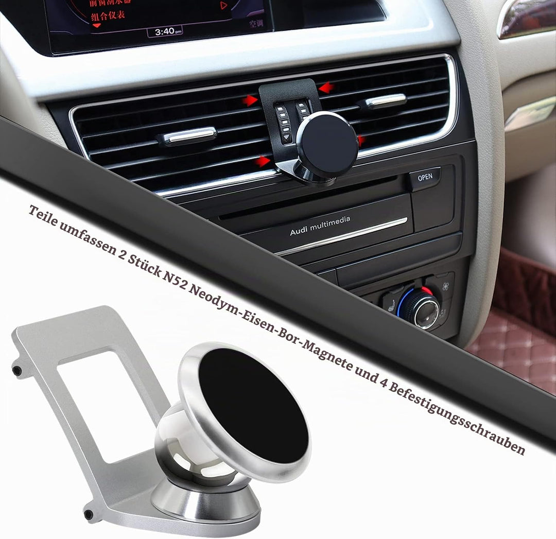 Cookiss Magnet Handyhalterung kompatibel Audi A4 B8 mit Audi A5 8T Sportback geeignet für Smartphone