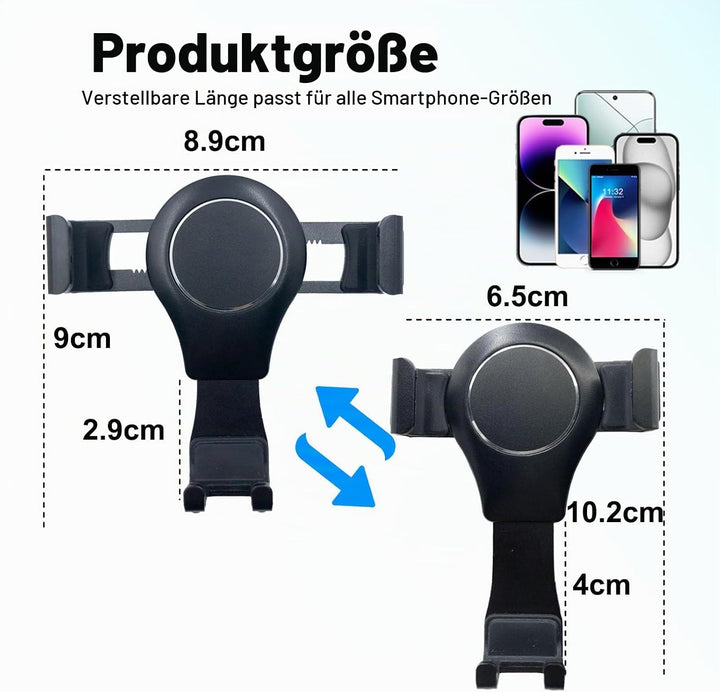 Handy KFZ Halterungen für Audi A3 8V 2014–2019, Handyhalterung Gravity Auto Lock Stabil Ohne Jitter