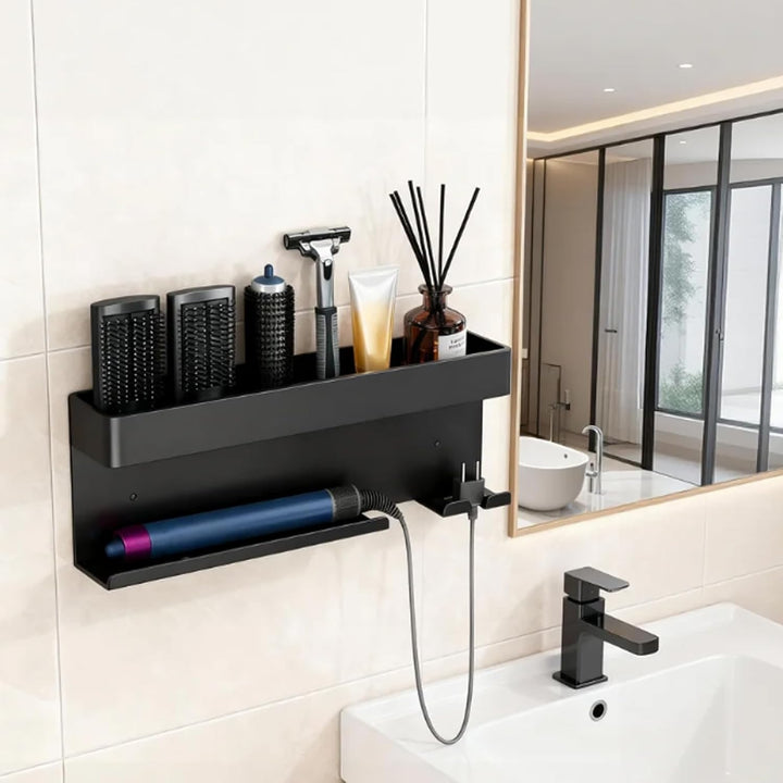 Wandhalterung Curling Halter Organizer Stand Lagerregal für Dyson Airwrap, Edelstahl ohne Stanzen Au