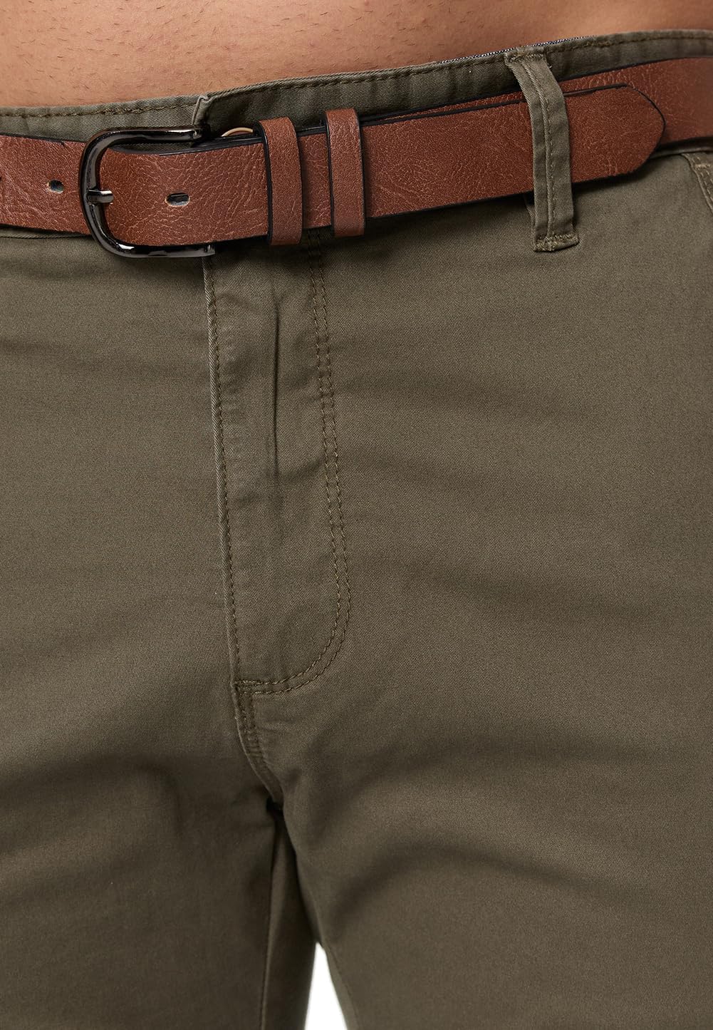 Indicode Herren Gower Chinohose Stretchhose | Chino Herrenhose Super Stretch Stoffhose 31W / 32L Arm