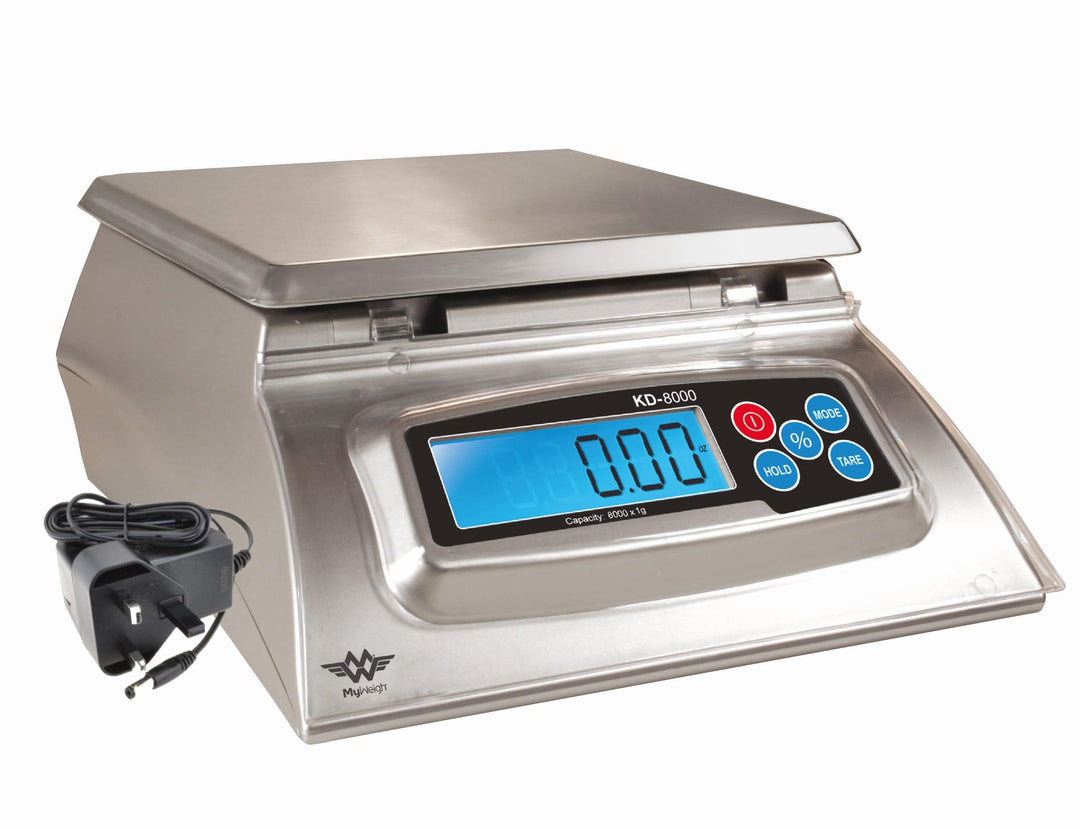 My Weigh KD8000 Küchenwaage mit Teigausbeute-Anzeige, EU Adaptor