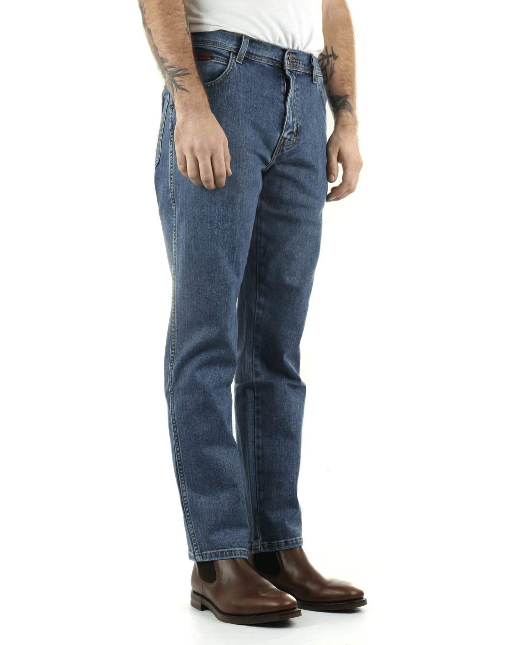 Wrangler Herren Texas Regular Fit Stretch Jeans, Blau, 40W x 34L