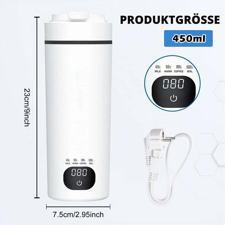 Reisewasserkocher Klein 450ml, Reise Wasserkocher Klein mit 4 Temperaturstufen, Mini Wasserkocher Tr