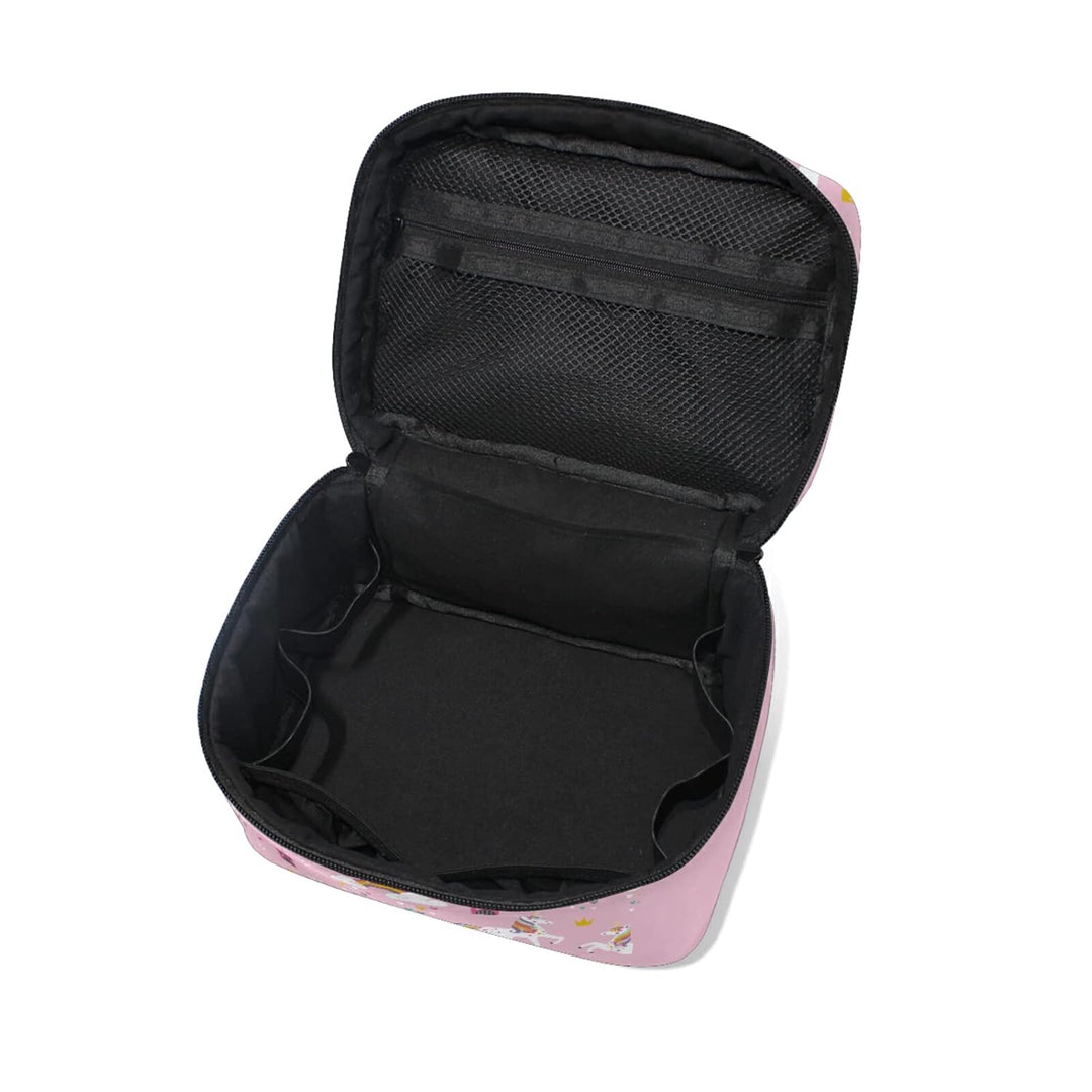 Mädchen Einhorn Regenbogen Rosa Makeup Tasche Organizer Kosmetikkoffer Kosmetiktasche Kulturbeutel G