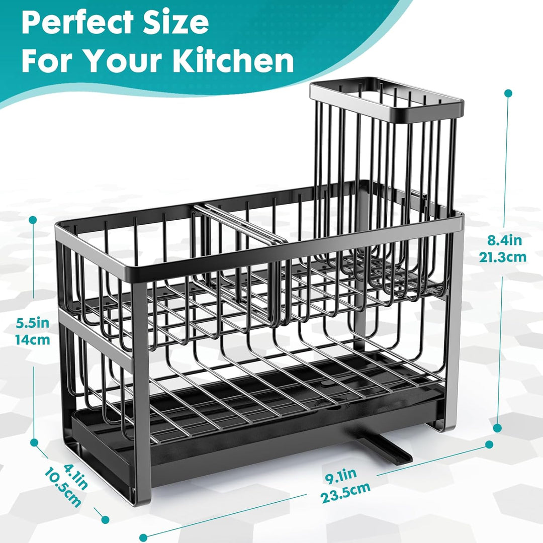 Sinnsally Spülbecken Organizer Küchen,Sink Caddy Kitchen Organizer Schwammhalter Spülorganizer Edels