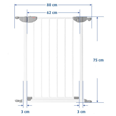 Reer 46701 Absperrgitter/Kaminschutzgitter My Gate, Tür-Element 80 cm, 80 cm