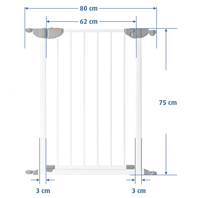 Reer 46701 Absperrgitter/Kaminschutzgitter My Gate, Tür-Element 80 cm, 80 cm