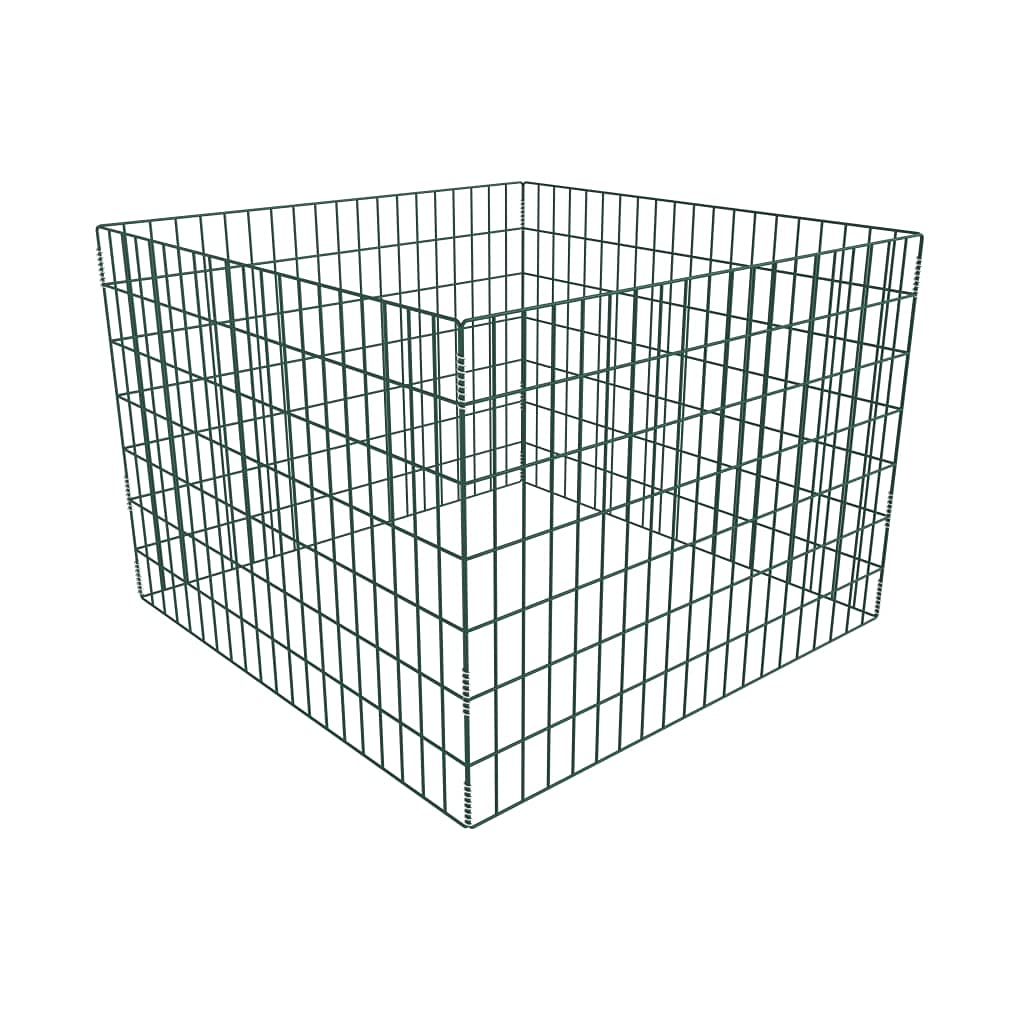 Metall Komposter Gartenkomposter 100 x 100 x 70 cm Drahtkomposter Metallgitter grün Metallkomposter