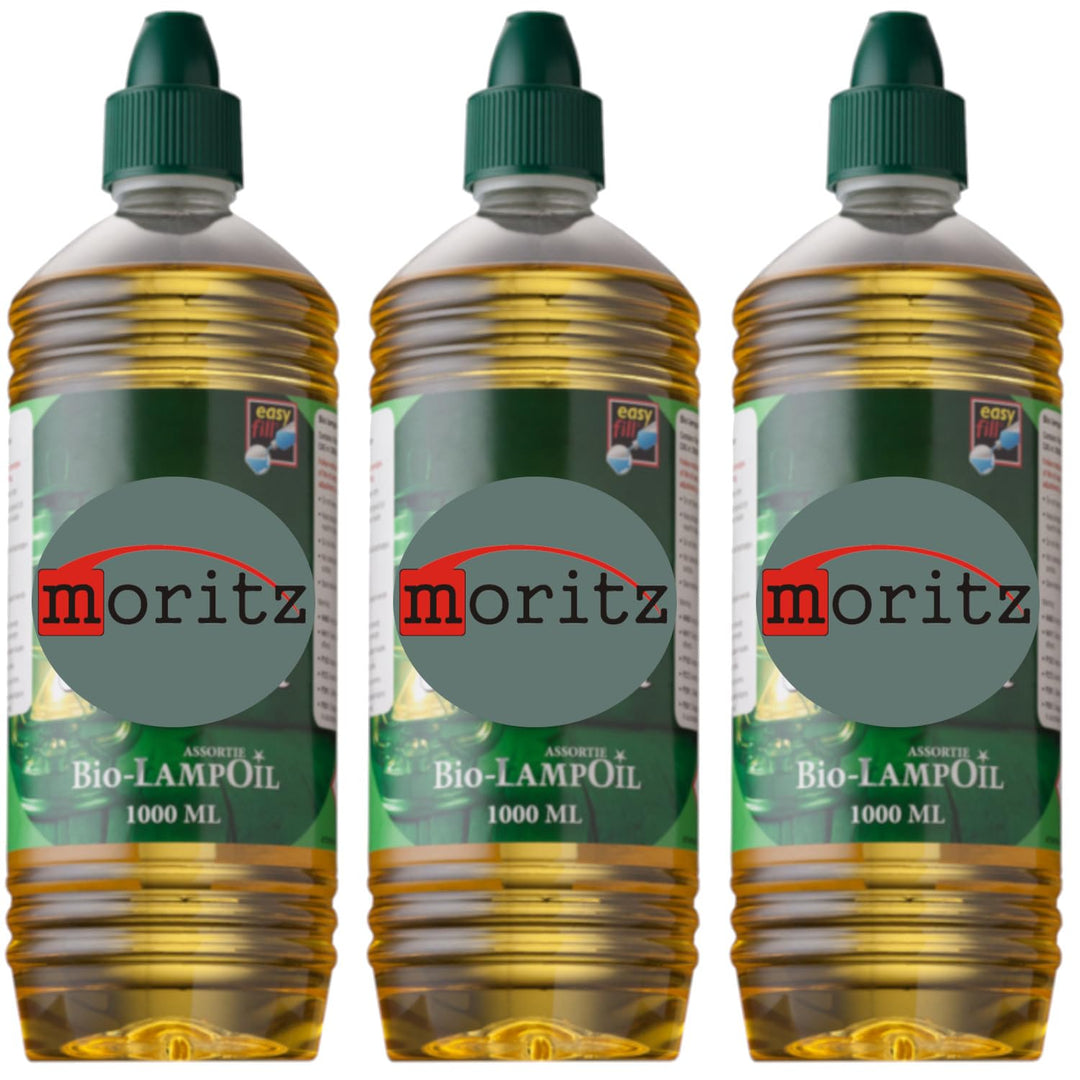 Moritz 3 Liter Bio Lampenöl gelb farbig für Öllampen Bambusfackeln Gartenfackel und Wandfackeln 3 Li