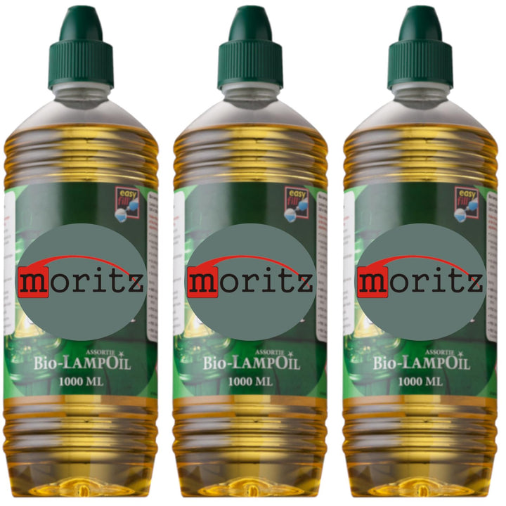 Moritz 3 Liter Bio Lampenöl gelb farbig für Öllampen Bambusfackeln Gartenfackel und Wandfackeln 3 Li