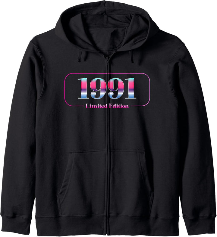 33. Geburtstag Mann Frau 33 Jahre 1991 Deko Lustig Geschenk Kapuzenjacke
