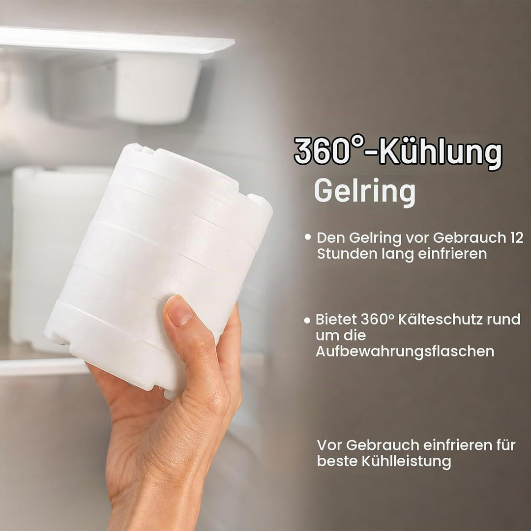 Tragbarer Muttermilchkühler für Arbeit und Reisen, 24 Stunden Durchgehende Kühlung, 650ml Grossem Fa