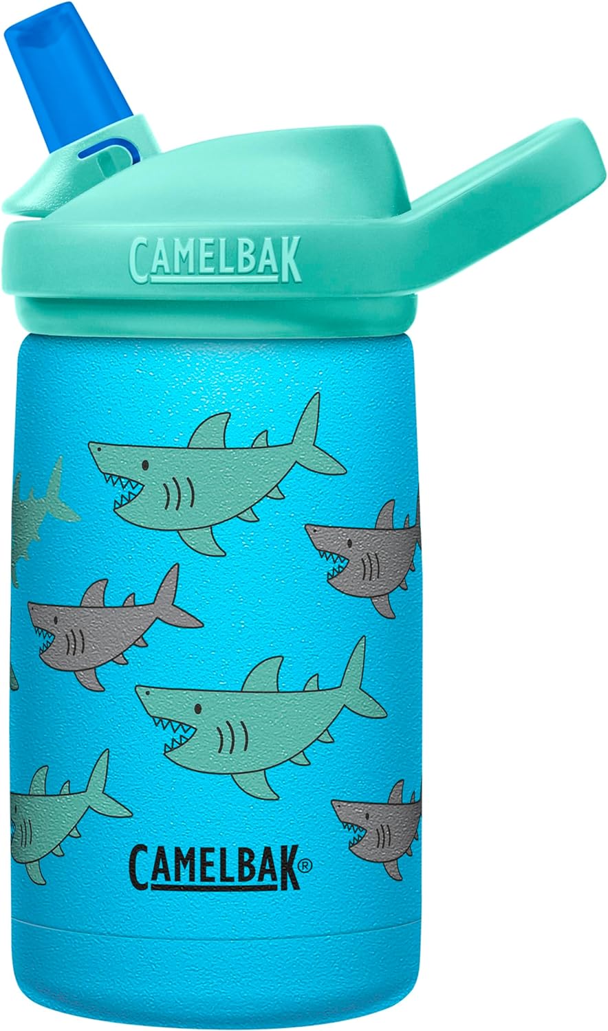 Camelbak Eddy+ Kids Sst Vakuumisolierte Flasche 350ml 12Oz Hai-Schule, Hai-schule