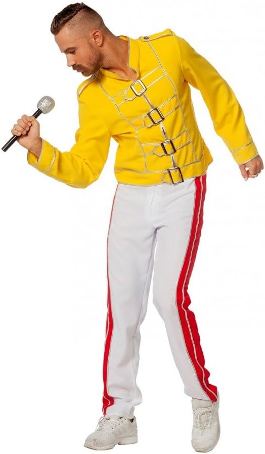shoperama King Freddie Deluxe Herren Kostüm Rockstar Jacke und Hose Mercury Freddy Sänger Topqualitä