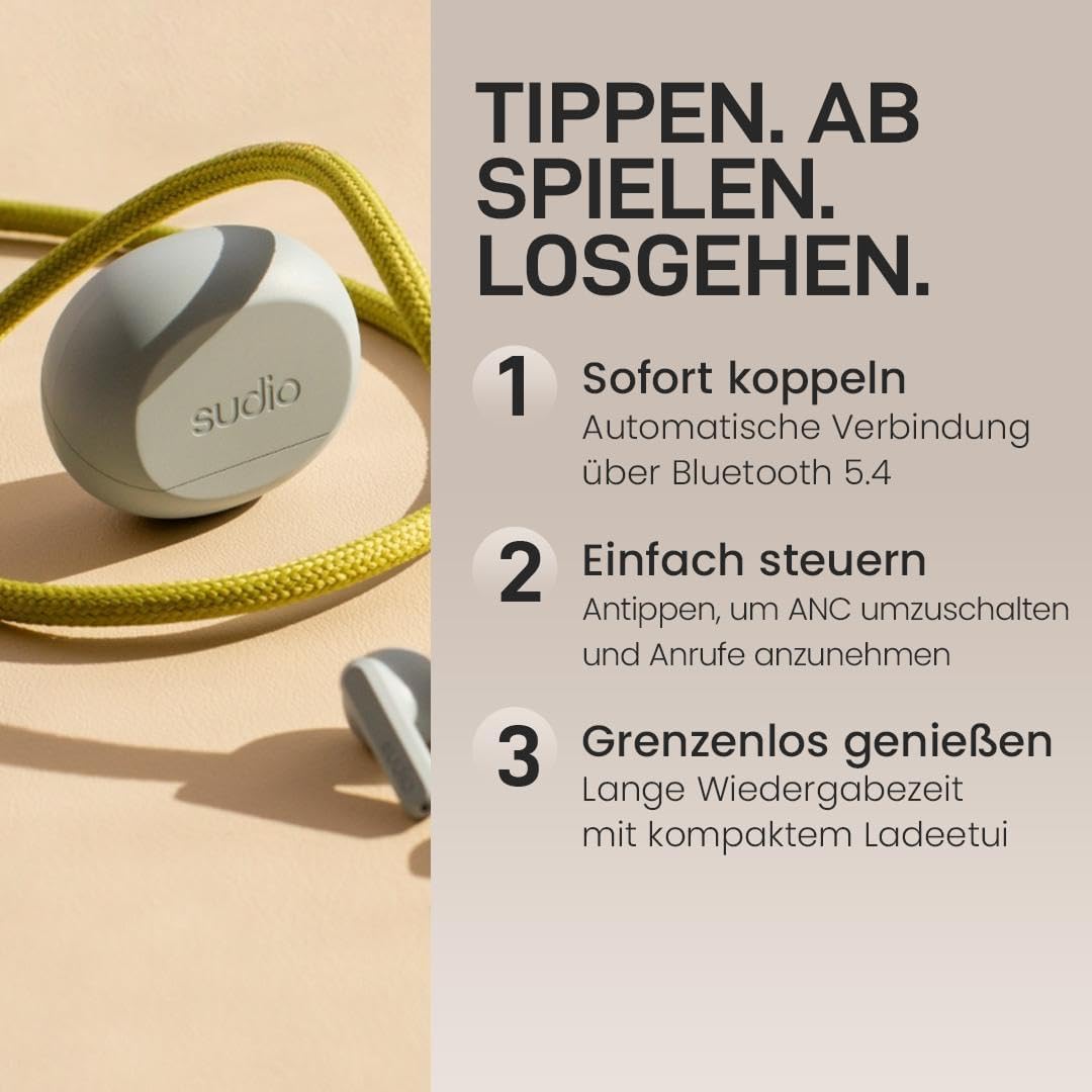 sudio A3 Pro True Wireless Kopfhörer Kabellos Bluetooth | Noise Cancelling In Ear Kopfhörer Bluetoot